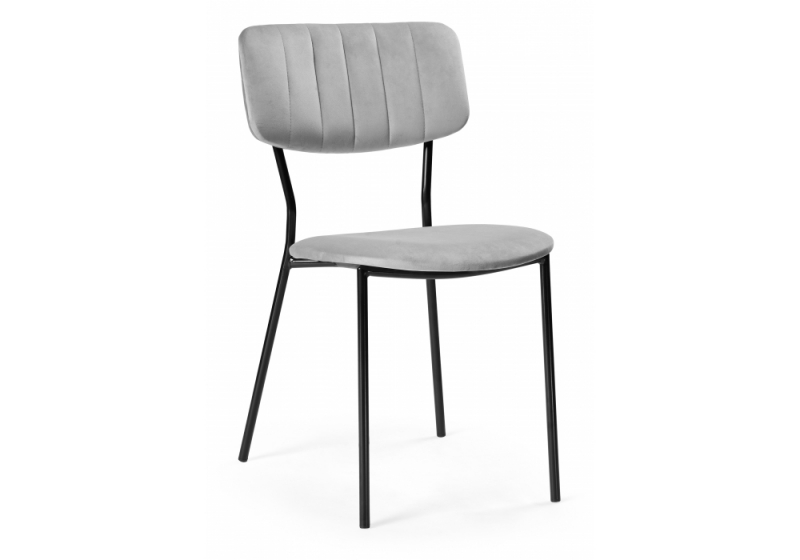 Стул на металлокаркасе Фиер серый / черный глянец (46x60x82). 