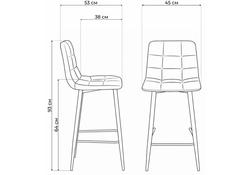 Барный стул Чилли Мини темно-серый (zd 995) / серый (45x53x93)