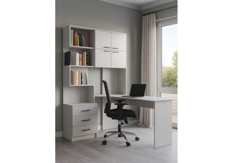 Компьютерный стол Эльброни правый белый (200)