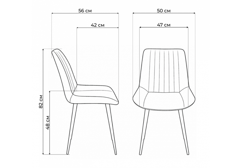 Стул на металлокаркасе Седа светло-серый (zd 960) / серый np (50x56x82)