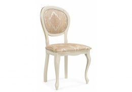 Стул деревянный Adriano тк. М01 (муса светлая перламутр 066) патина / молочный (52x52x96)