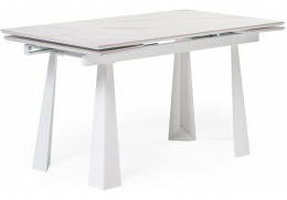 Обеденный стол Бэйнбрук 140х80х76 белый мрамор  / белый (80x76)